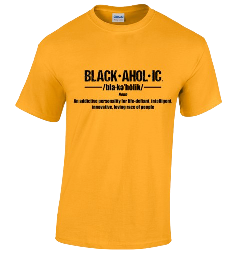 BLACKAHOLIC DEFINITION TEE GOLD (BLK)