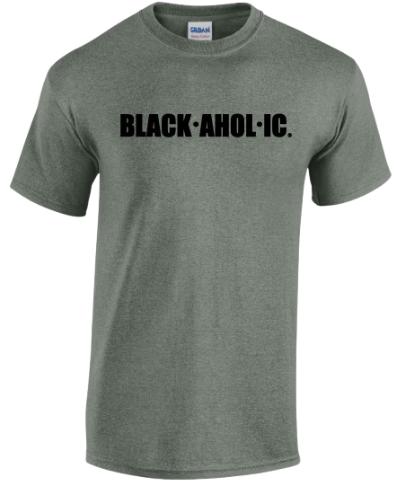 Blackaholic T-Shirt Adult Heather Grey