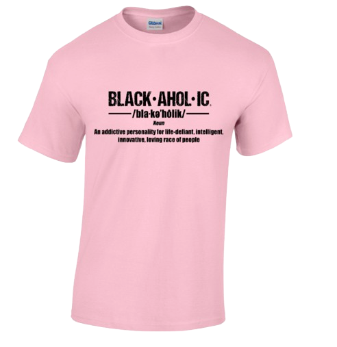 BLACKAHOLIC DEFINITION TEE LIGHT PINK (BLK)