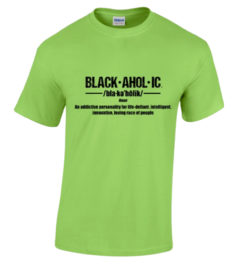 BLACKAHOLIC DEFINITION TEE LIME (BLK)