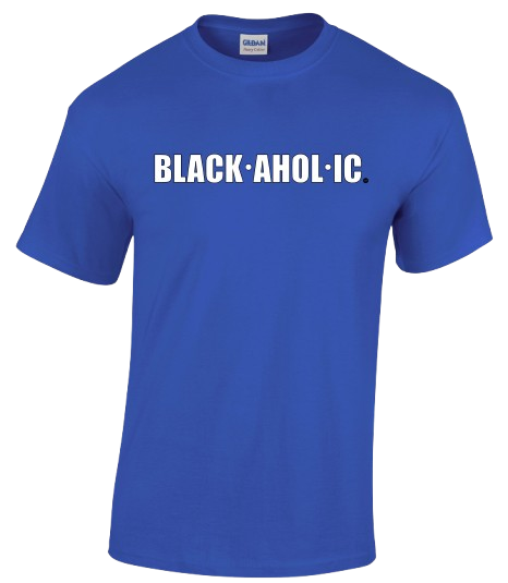 Blackaholic T-Shirt Adult Neon Blue (WHT)