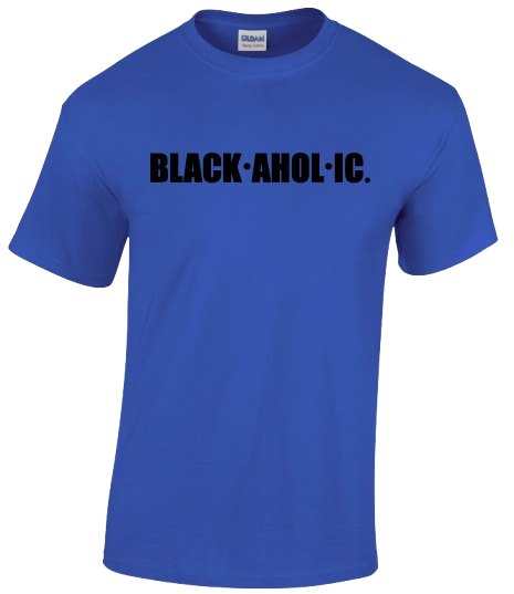 Blackaholic T-Shirt Adult Neon Blue (BLK)