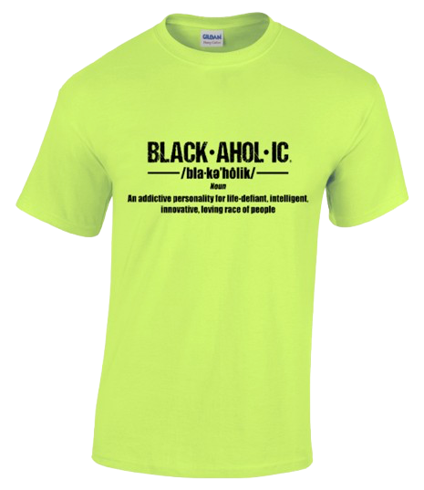 BLACKAHOLIC DEFINITION TEE NEON GREEN (BLK)