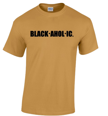 Blackaholic T-Shirt Adult Old Gold (BLK)