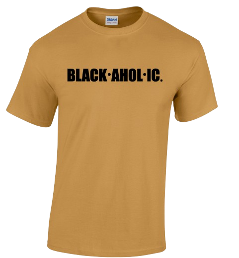 Blackaholic T-Shirt Adult Old Gold (BLK)