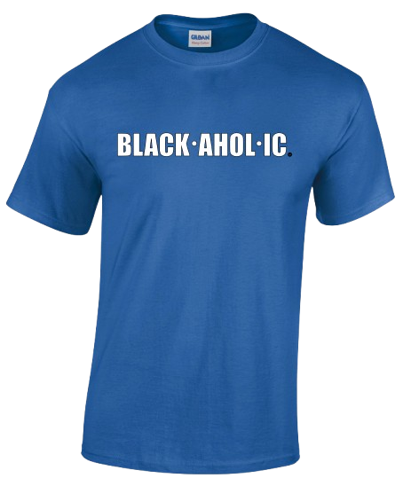 Blackaholic T-Shirt Adult Royal (WHT)