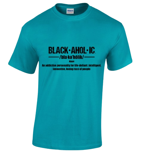 BLACKAHOLIC DEFINITION TEE TROPICAL BLUE (BLK)