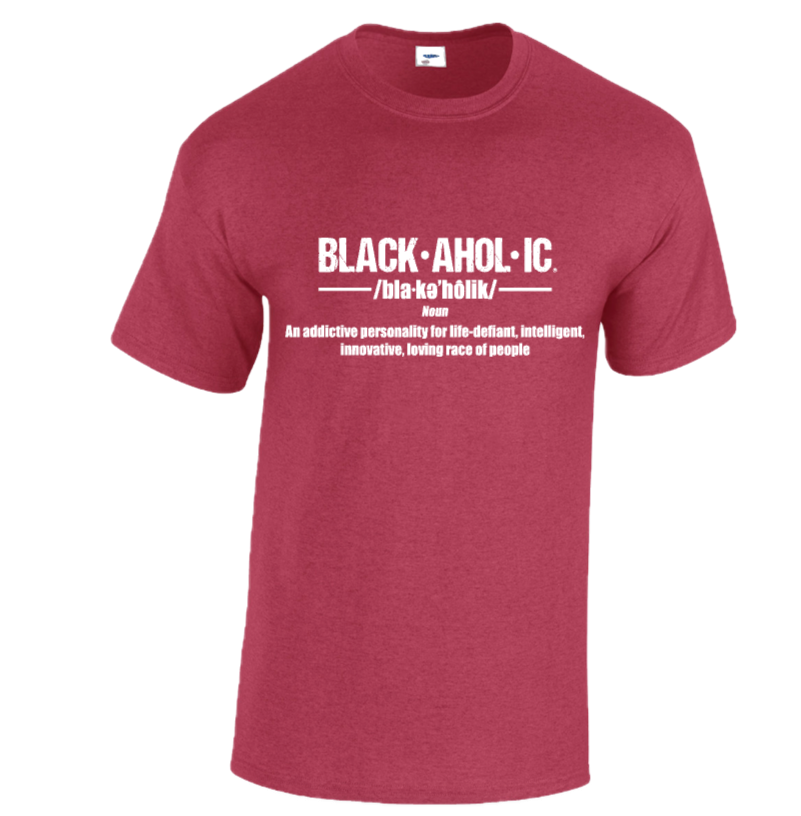 BLACKAHOLIC DEFINITION TEE ANTIQUE CHERRY RED (WHT)