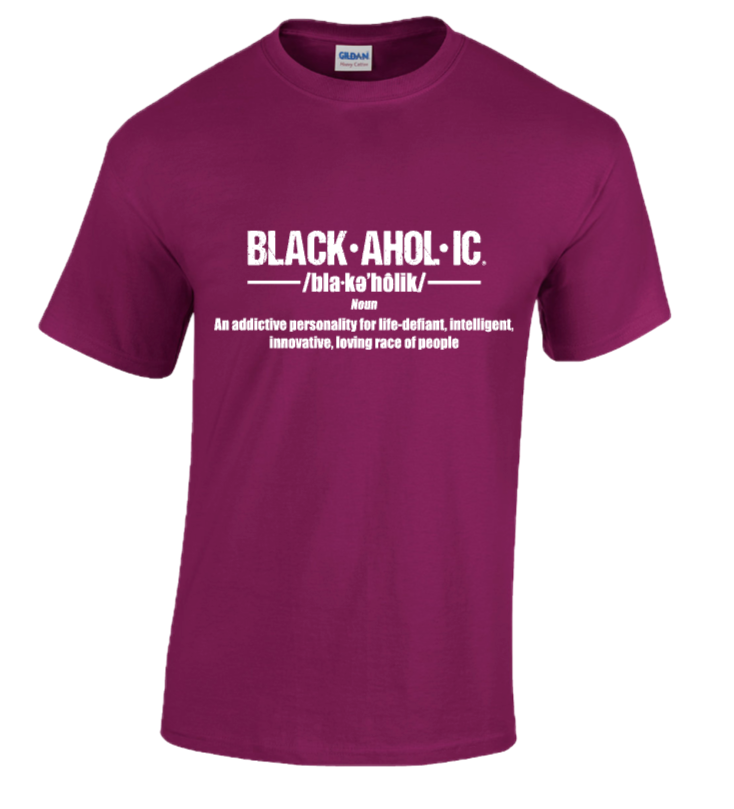 BLACKAHOLIC DEFINITION TEE BERRY (WHT)