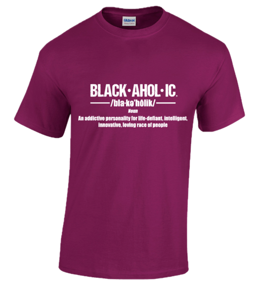 BLACKAHOLIC DEFINITION TEE BERRY (WHT)