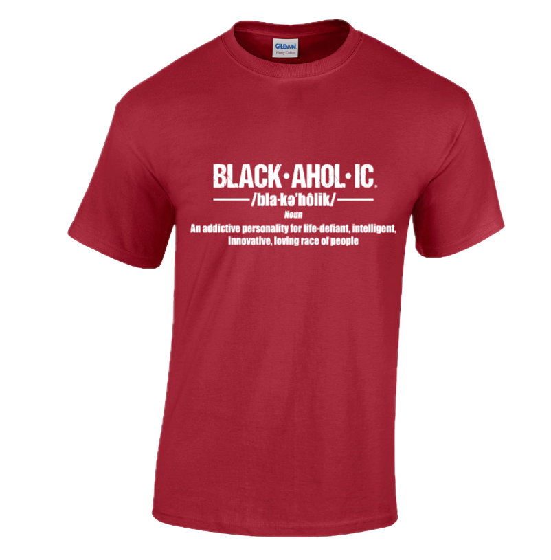 BLACKAHOLIC DEFINITION TEE CARDINAL RED (WHT)