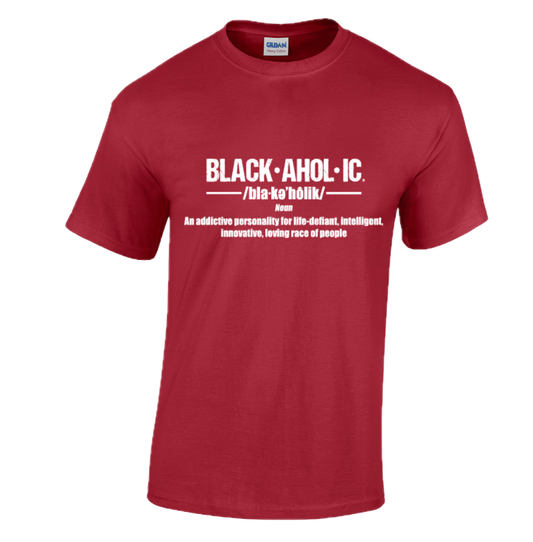 BLACKAHOLIC DEFINITION TEE CARDINAL RED (WHT)
