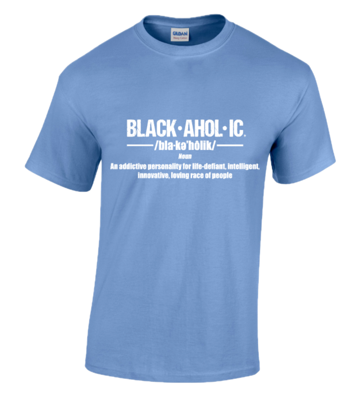 BLACKAHOLIC DEFINITION TEE CAROLINA BLUE (WHT)