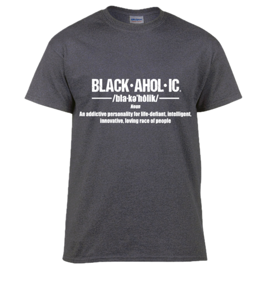 BLACKAHOLIC DEFINITION TEE CHARCOAL (WHT)