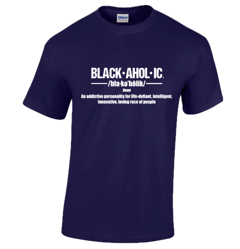 BLACKAHOLIC DEFINITION TEE COBALT (WHT)