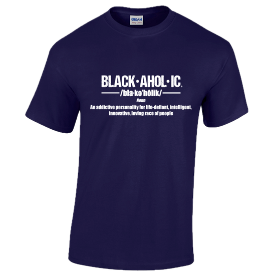 BLACKAHOLIC DEFINITION TEE COBALT (WHT)