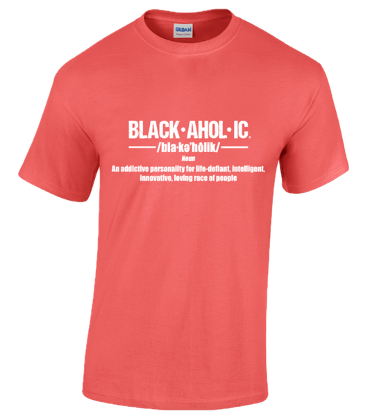 BLACKAHOLIC DEFINITION TEE CORAL (WHT)