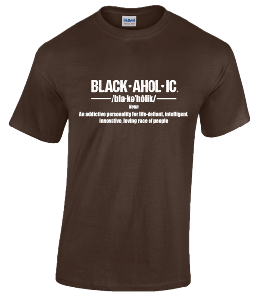 BLACKAHOLIC DEFINITION TEE DARK CHOCOLATE (WHT)