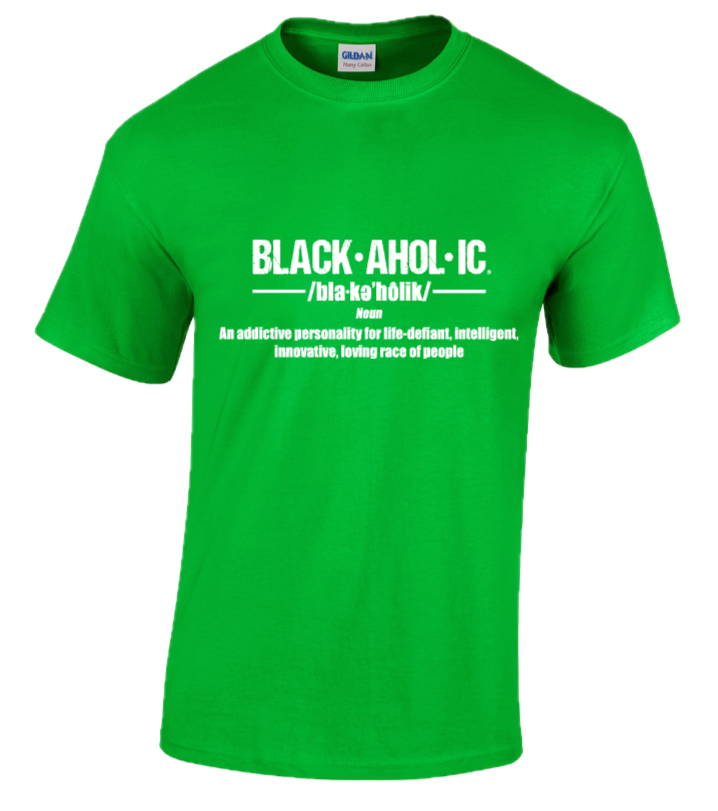 BLACKAHOLIC DEFINITION TEE ELECTRIC GREEN (WHT)