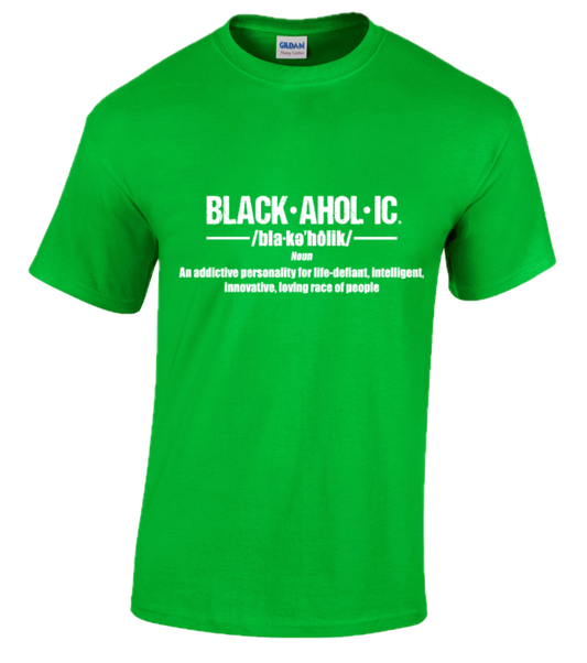 BLACKAHOLIC DEFINITION TEE ELECTRIC GREEN (WHT)