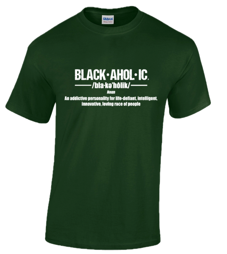 BLACKAHOLIC DEFINITION TEE FOREST GREEN (WHT)