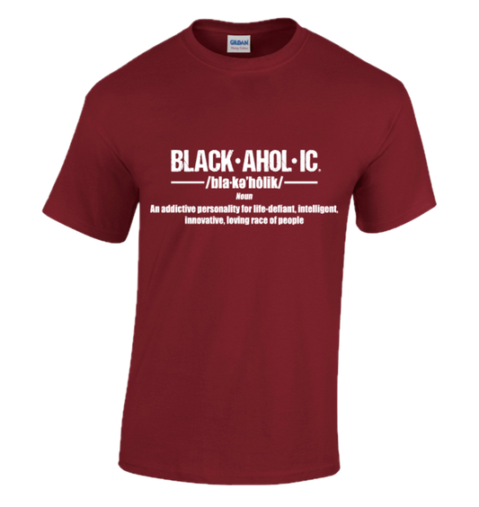BLACKAHOLIC DEFINITION TEE GARNET (WHT)