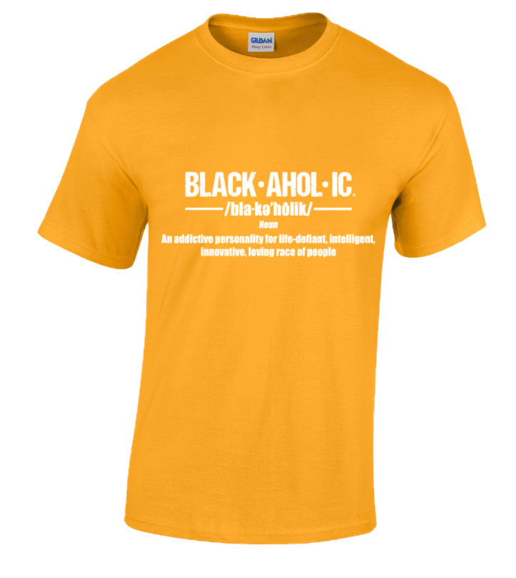 BLACKAHOLIC DEFINITION TEE GOLD (WHT)
