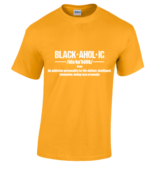 BLACKAHOLIC DEFINITION TEE GOLD (WHT)