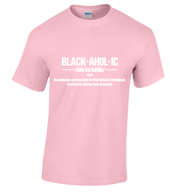 BLACKAHOLIC DEFINITION TEE LIGHT PINK (WHT)