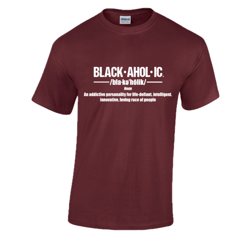 BLACKAHOLIC DEFINITION TEE MAROON (WHT)
