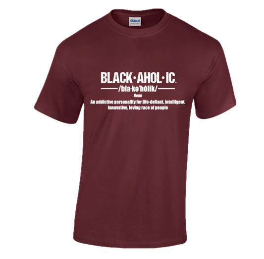 BLACKAHOLIC DEFINITION TEE MAROON (WHT)