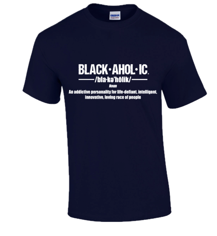 BLACKAHOLIC DEFINITION TEE NAVY (WHT)