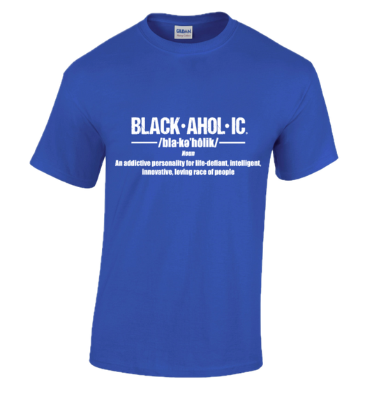 BLACKAHOLIC DEFINITION TEE NEON BLUE (WHT)