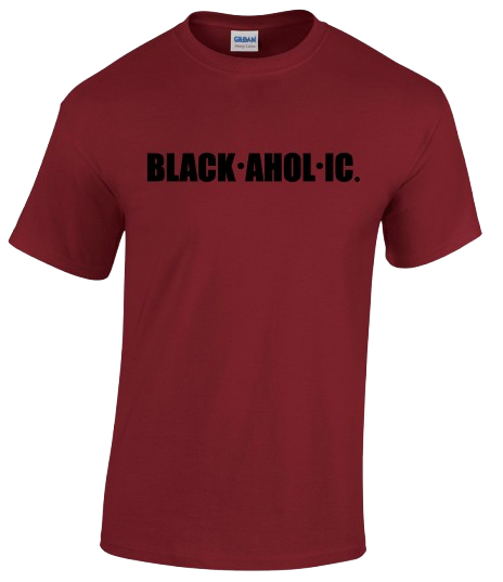 Blackaholic T-Shirt Adult Garnet (BLK)