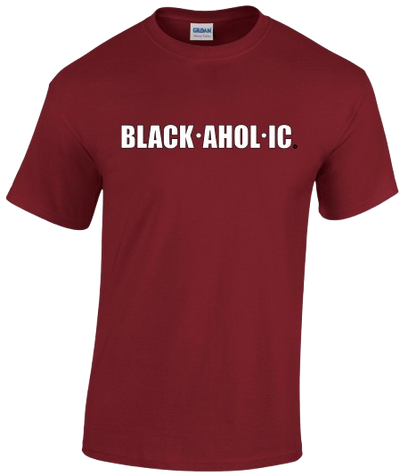 Blackaholic T-Shirt Adult Garnet (WHI)