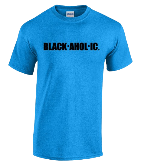 Blackaholic T-Shirt Adult Heather Sapphire (BLK)