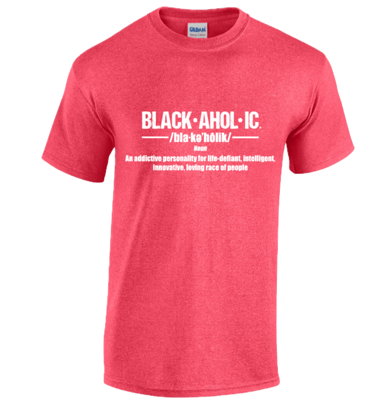 BLACKAHOLIC DEFINITION TEE HEATHER RED (WHT)