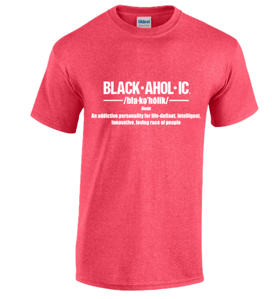 BLACKAHOLIC DEFINITION TEE HEATHER RED (WHT)