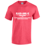 BLACKAHOLIC DEFINITION TEE HEATHER RED (WHT)